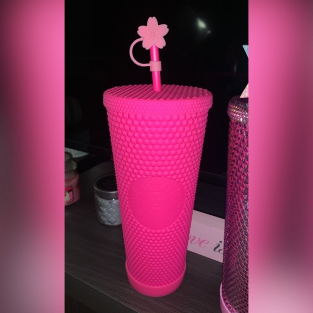 Starbucks 2021 China Matte Barbie Pink Studded 24oz Tumbler 🎀